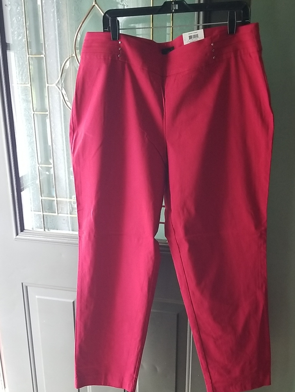 JM Collection Red Women's Straight-Leg Pants